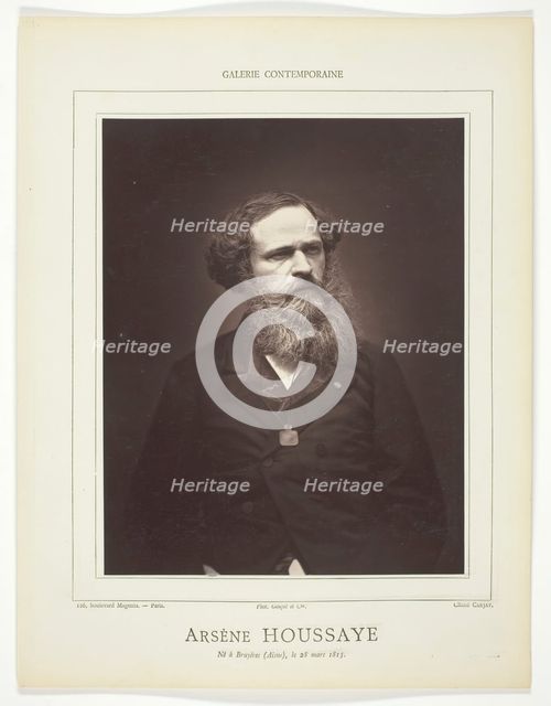 Arsène Houssaye, c. 1876. Creator: Etienne Carjat.