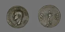 As (Coin) Portraying Agrippa, 27-12 BCE. Creator: Unknown