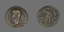As (Coin) Portraying Emperor Claudius, 41-54. Creator: Unknown