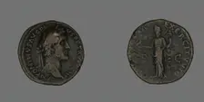 As (Coin) Portraying Emperor Antoninus Pius, 140-144. Creator: Unknown