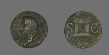 As (Coin) Portraying Emperor Augustus, 22-30. Creator: Unknown