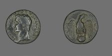 As (Coin) Portraying Emperor Augustus, 34-37. Creator: Unknown