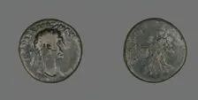 As (Coin) Portraying Emperor Trajan, 98-100. Creator: Unknown