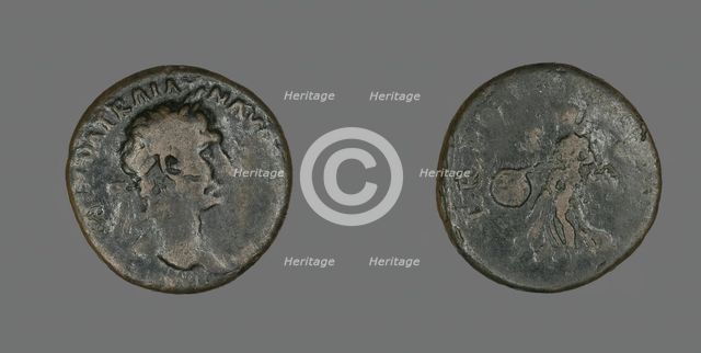 As (Coin) Portraying Emperor Trajan, 98-100. Creator: Unknown.