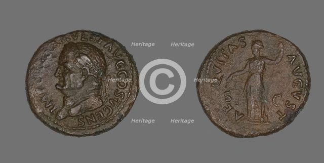 As (Coin) Portraying Emperor Vespasian, 74. Creator: Unknown.