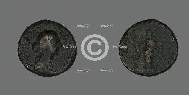 As (Coin) Portraying Empress Faustina, 161-176. Creator: Unknown.