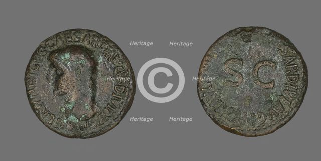 As (Coin) Portraying Germanicus, 39-41. Creator: Unknown.