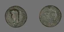 As (Coin) Portraying Germanicus, 39-41. Creator: Unknown