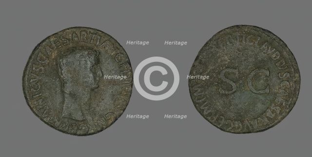 As (Coin) Portraying Germanicus, 50-54. Creator: Unknown.