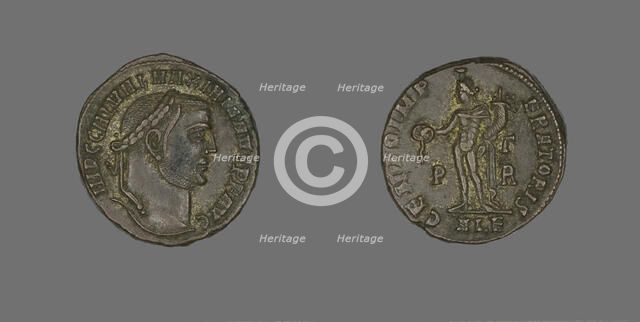 As (Coin) Potraying Emperor Galerius, 308-310. Creator: Unknown.