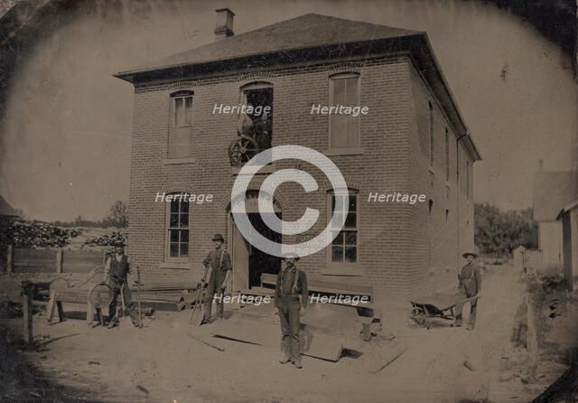 A.S. Howard Building Under Construction, 1885. Creator: Unknown.