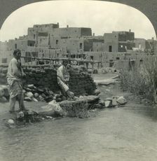 As in Ancient Days, Pueblo of the Taos Indians, Taos, New Mexico c1930s. Creator: Unknown