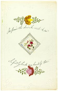 As Pines the Dove It's Mate to See (valentine), c. 1850. Creator: George Kershaw