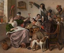 As the Old Sing, So Pipe the Young c1650-1679. Creator: Jan Steen