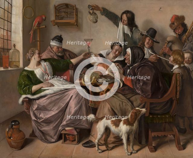 'As the Old Sing, So Pipe the Young', c1650-1679. Creator: Jan Steen.