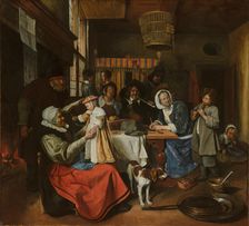 As the Old Sing, so Pipe the Young c1650-1679. Creator: Jan Steen
