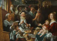 As the Old Sing, So the Young Pipe. Artist: Jordaens, Jacob (1593-1678)