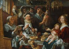 As the Old Sing, So the Young Pipe. Artist: Jordaens, Jacob (1593-1678)