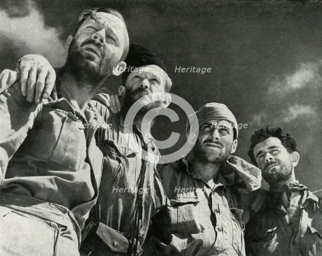 'As the Germans thrust at Alamein, these four men walked into the British lines', c1942-1943, (1945) Creator: Unknown.