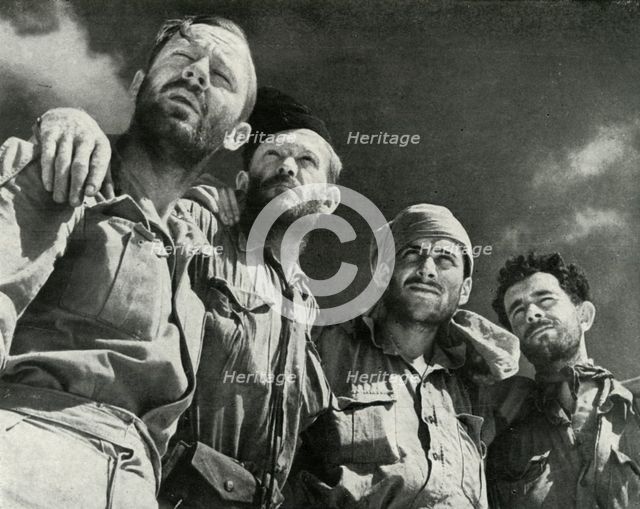 'As the Germans thrust at Alamein, these four men walked into the British lines', c1942-1943, (1945) Creator: Unknown.