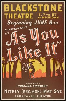 As You Like It, Chicago, 1939. Creator: Unknown