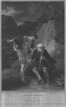As You Like It. Act 2. Scene 6. Orlando & Adam 1798. Artist: George Noble