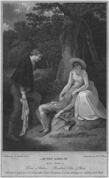 As You Like It. Act 4. Scene 3. Forest of Arden, - Rosalind, Celia & Oliver 1798. Artist: WC Wilson