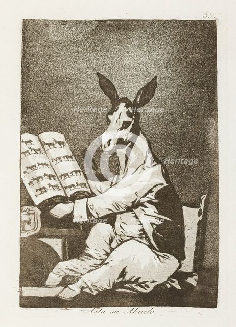Asta su Abuelo.; Los Caprichos, pl.39, 1799. Creator: Francisco Goya.