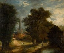 Aston Church and Village, [undated] Now Aston, Birmingham. Creator: Unknown