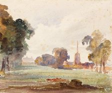Aston Hall and Church, 1835-45. Creator: David Cox the Elder