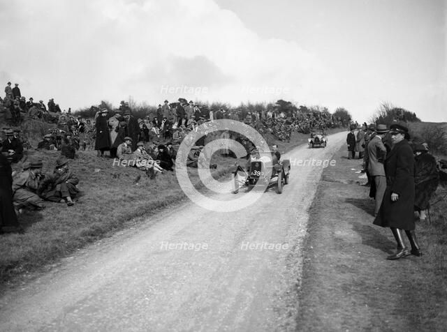 Aston Martin of Bertie Kensington-Moir, Essex Motor Club Kop Hillclimb, Buckinghamshire, 1922. Artist: Bill Brunell.