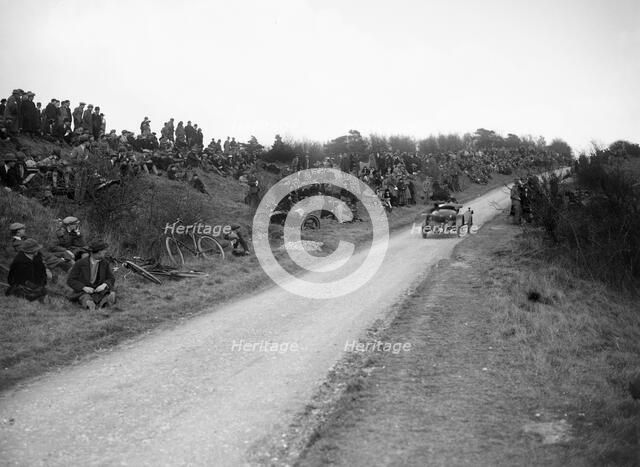 Aston Martin of Bertie Kensington-Moir, Essex Motor Club Kop Hillclimb, Buckinghamshire, 1922. Artist: Bill Brunell.