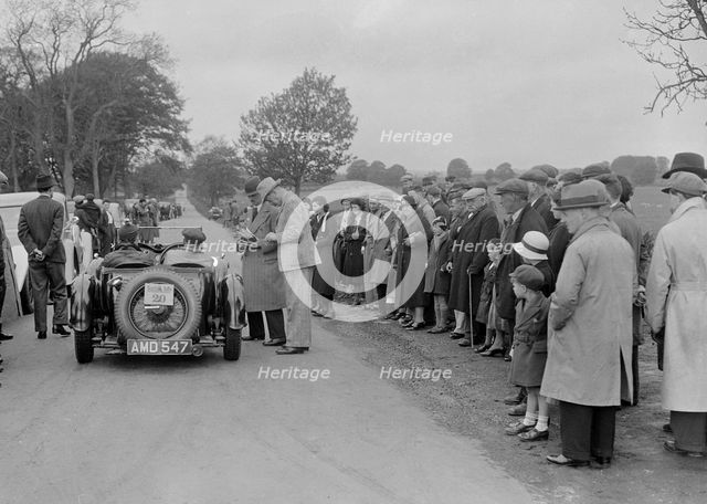Aston Martin of JJ Boyd-Harvey at the RSAC Scottish Rally, 1934. Artist: Bill Brunell.