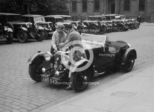 Aston Martin of Kitty Brunell at the RSAC Scottish Rally, 1933. Artist: Bill Brunell.