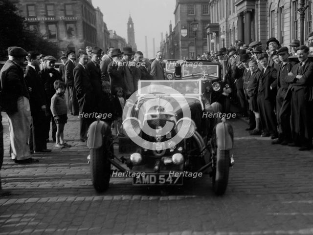 Aston Martin of Kitty Brunell at the RSAC Scottish Rally, 1933. Artist: Bill Brunell.