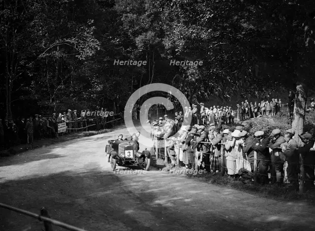 Aston Martin of Winifred Pink competing in the MAC Shelsley Walsh Hillclimb, Worcestershire, 1923. Artist: Bill Brunell.