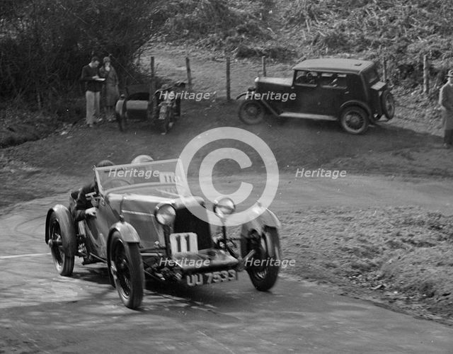 Aston Martin open sports competing in the JCC Half-Day Trial, 1930. Artist: Bill Brunell.