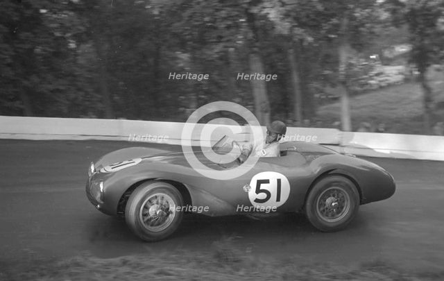Aston Martin DB3S, Dennis Poore,Prescott hill climb 1954. Creator: Unknown.