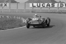 Aston Martin DB3S, Roy Salvadori, Aintree 1956. Creator: Unknown