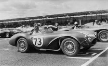 Aston Martin DB3S, Reg Parnell, Charterhall 1955. Creator: Unknown