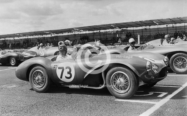 Aston Martin DB3S, Reg Parnell, Charterhall 1955. Creator: Unknown.