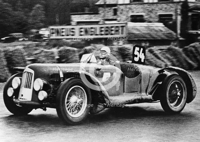 Aston Martin DB1 at Spa 1948, Horsfall-Johnson. Creator: Unknown.