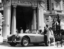 Aston Martin DB2-4 outside the Hotel Carlton, Cannes, France, 1955