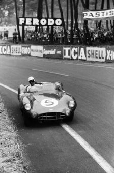 Aston Martin DBR1 in action, Le Mans 24 Hours, France, 1959. Artist: Maxwell Boyd