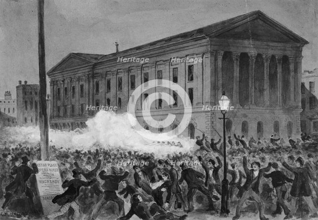 Astor Place Riot, 1849, 1896. Creator: Charles M Jenckes.