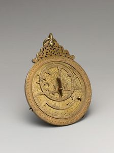 Astrolabe of Umar ibn Yusuf ibn Umar ibn Ali ibn Rasul al-Muzaffari, Yemen, AH 690/ AD 1291. Creator: Umar ibn Yusuf ibn Umar ibn Ali ibn Rasul al-Muzaffari