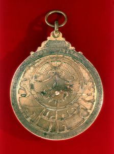 Astrolabe, Arabian navigational instrument, 11th century. Creator: Unknown