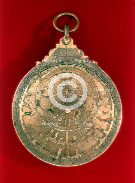 Astrolabe, Arabian navigational instrument, 11th century. Creator: Unknown.