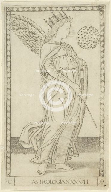 Astrology, plate 29 from Arts and Sciences, c.1465. Creator: Unknown.