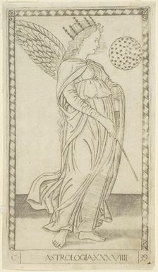 Astrology, plate 29 from Arts and Sciences, c.1465. Creator: Unknown